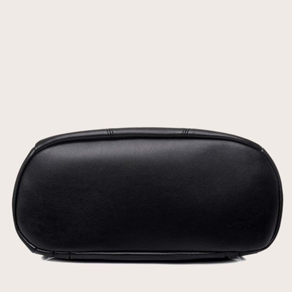 Classic Vegan Leather Zipper Mini Back Pack Minimalist - Picture 9 of 11